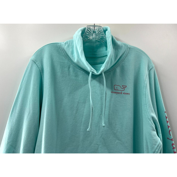 Vineyard Vines Women's Green Long Sleeve Mock Neck Pullover Sweatshirt Large - Picture 3 of 8